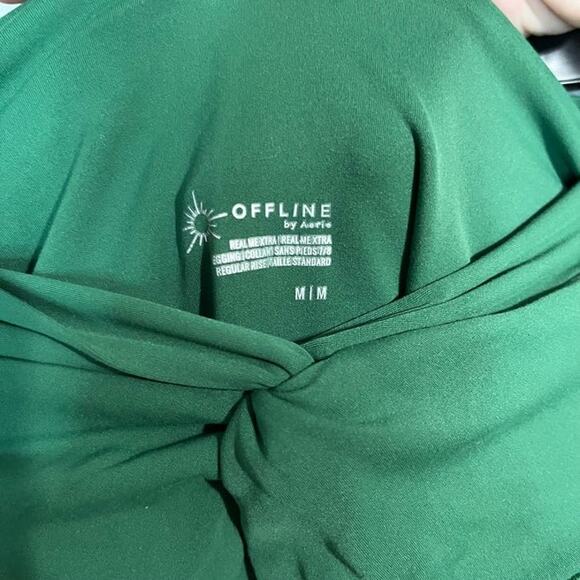 OFFLINE by Aerie Women's Real Me Crossover Legging Hunter Green - Size M - Picture 4 of 7